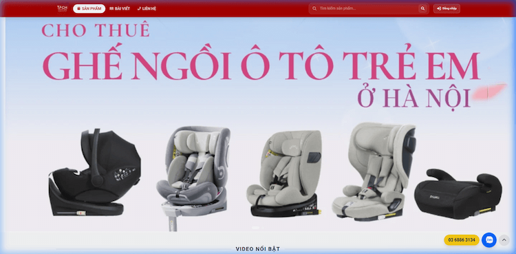Dự Án Bán Ghế Ngồi Ô Tô Trẻ Em TechCare